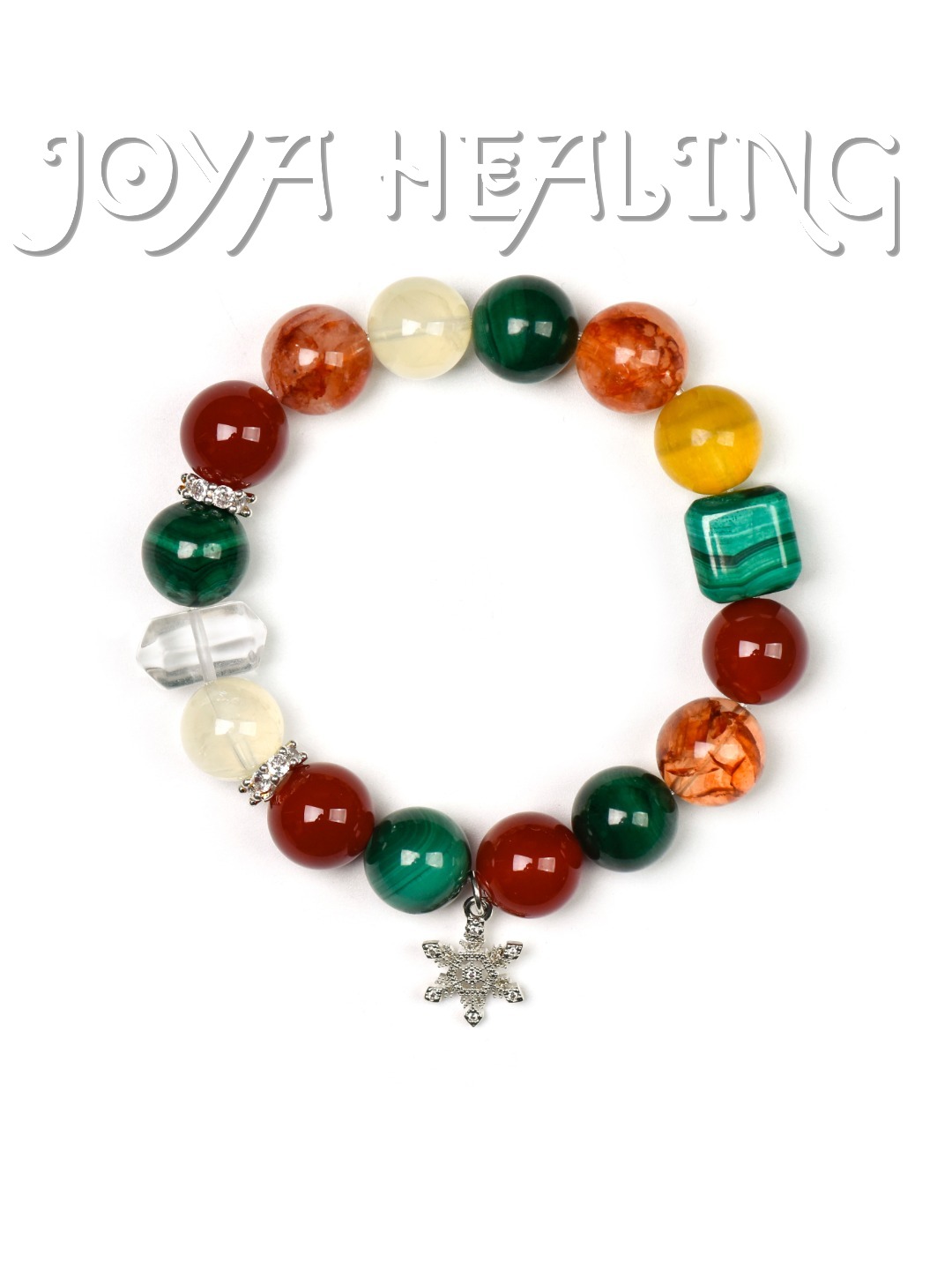 孔雀石胶花手串