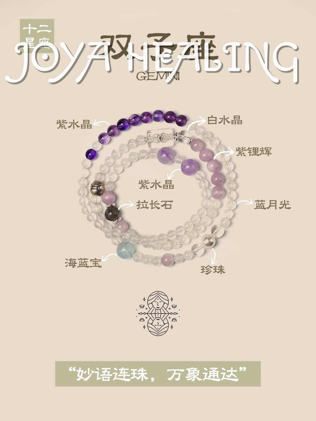 【双子座|机敏开运手串】