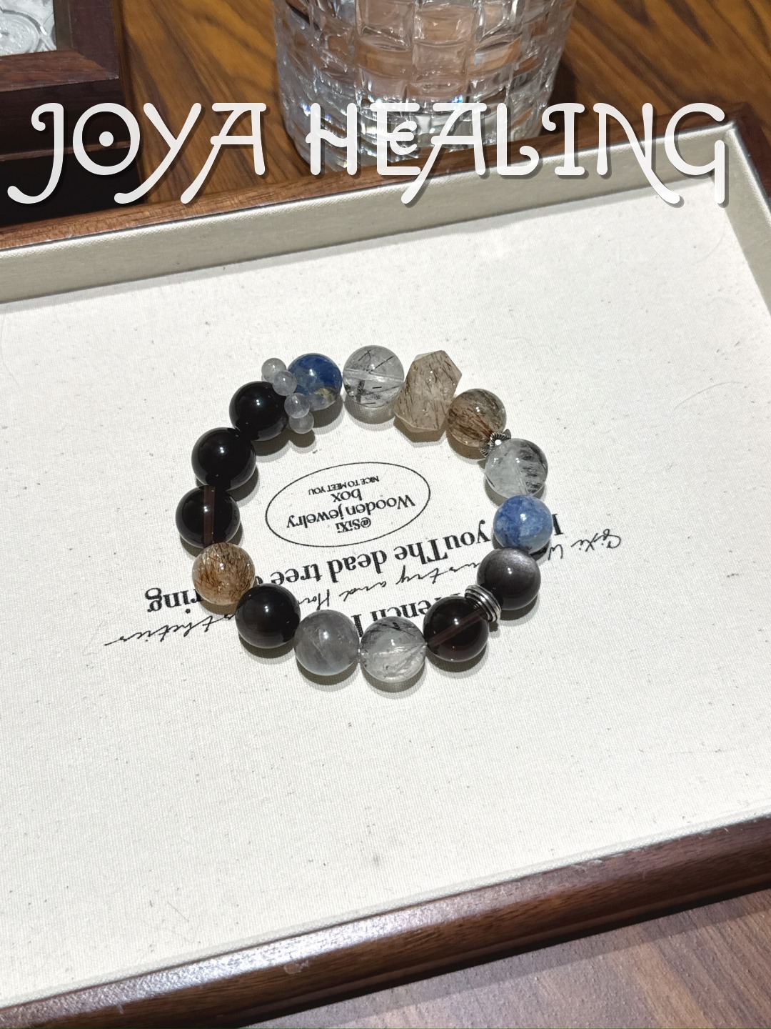 Kyanite & Black Rutilated Quartz Multi-Gemstone Bracelet