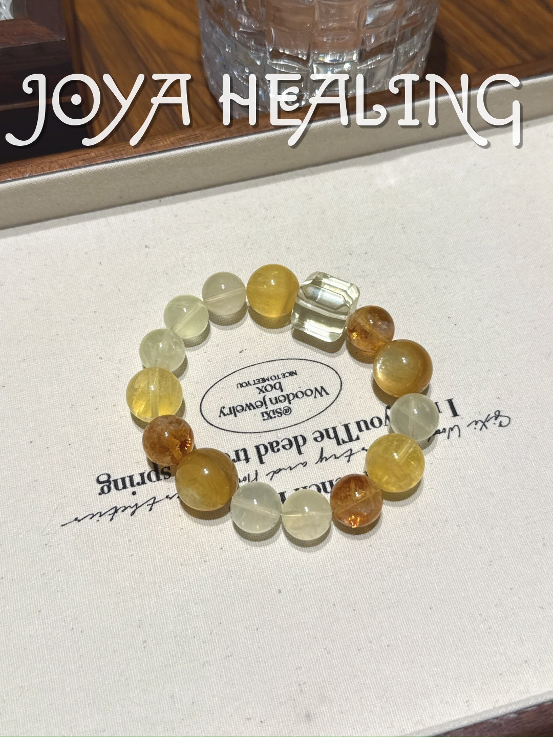 Citrine, Yellow Fluorite & Golden Lepidolite Bracelet